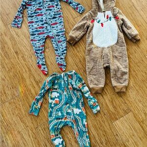 Posh Peanut and Carter’s Onesie Pajama Baby Boy Jacket Set 3-6M